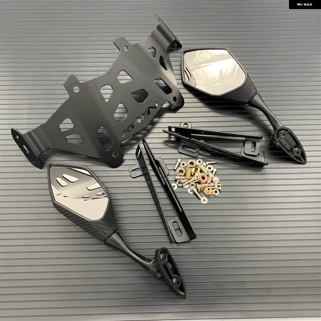 並行輸入品 ヤマハ N-MAX155 2020 2021 バイク スタンド GPS ブラケット 携帯電話 ナビゲーションプレート ホルダー バックミラー_1