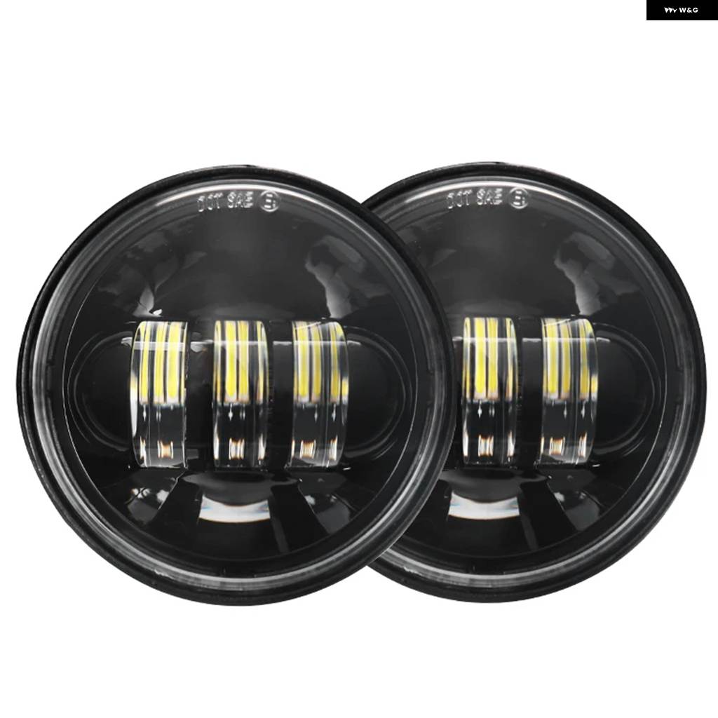 並行輸入品 4.5インチ LED フォグ補助スポットランプ ブラッククローム 4 1/2インチ バイク フォグライト ハーレー 30W 防水 4.5インチの画像