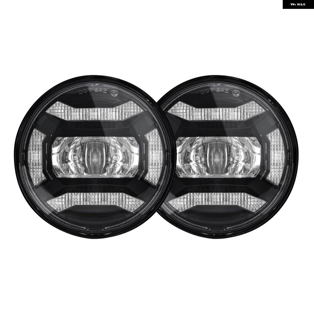 並行輸入品 4.5インチ LED フォグ補助スポットランプ ブラッククローム 4 1/2インチ バイク フォグライト ハーレー 30W 防水 4.5インチの画像