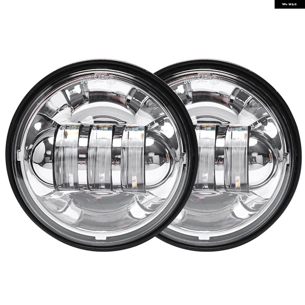 並行輸入品 4.5インチ LED フォグ補助スポットランプ ブラッククローム 4 1/2インチ バイク フォグライト ハーレー 30W 防水 4.5インチの画像