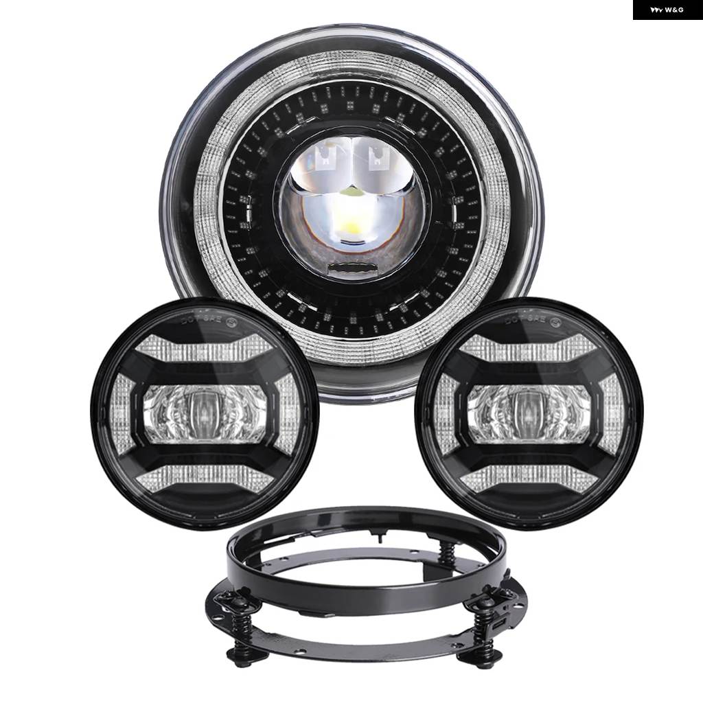 並行輸入品 ハーレー バイク ライト エレクトラグライド ソフテイル ファットボーイ ツーリングDOT 7インチモーター LED ヘッドライト 4.5_2