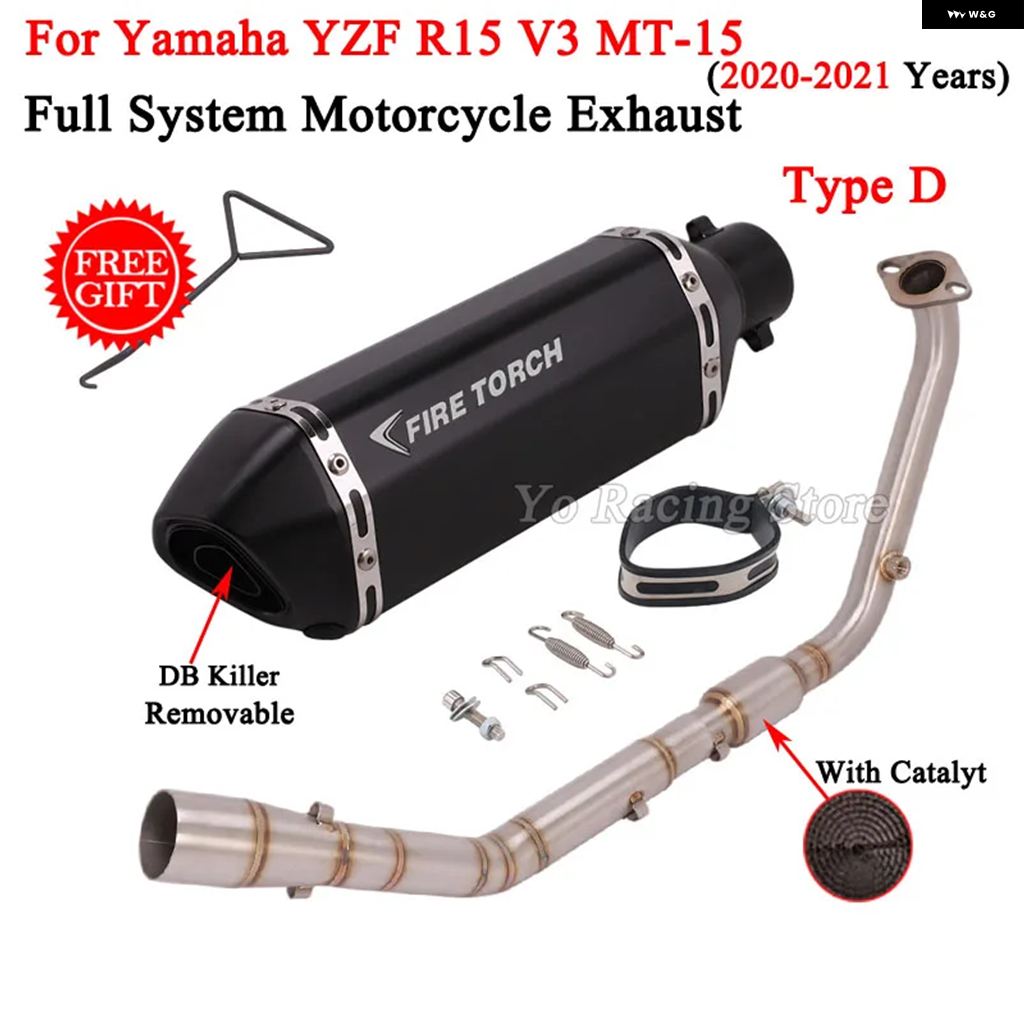 ブランド登録なし - 並行輸入品 ヤマハ 5 R125 V3 MT15 MT125 2020 - 2024 自動二輪車 排気ガス 取り合わせ 向こう正面繋がり 配管 えり巻き MOTO DB 殺害者