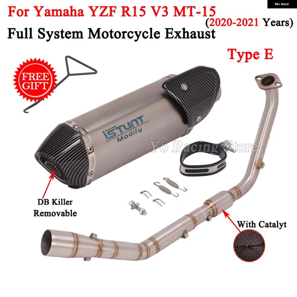 ブランド登録なし - 並行輸入品 ヤマハ 5 R125 V3 MT15 MT125 2020 - 2024 自動二輪車 排気ガス 取り合わせ 向こう正面繋がり 配管 えり巻き MOTO DB 殺害者