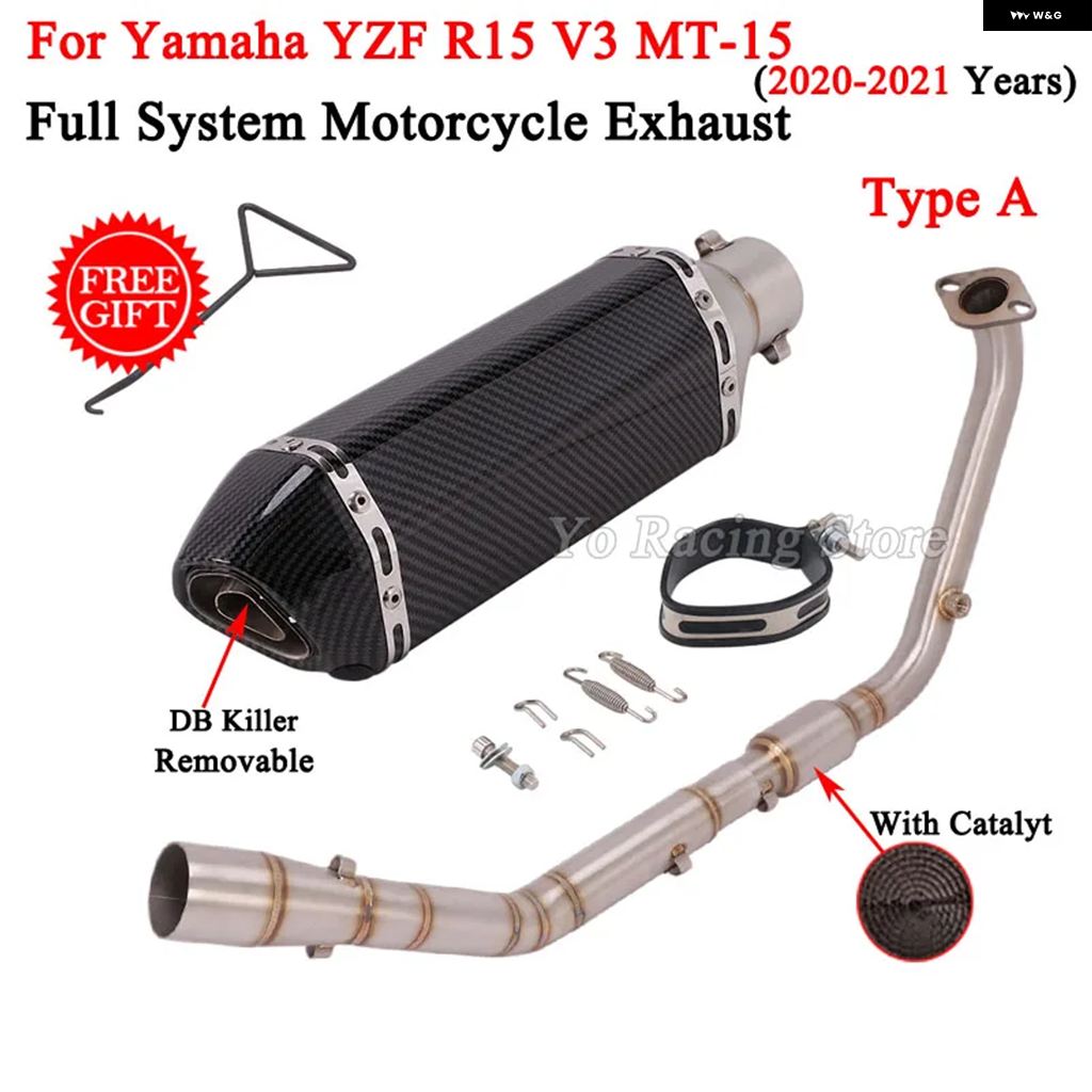 ブランド登録なし - 並行輸入品 ヤマハ 5 R125 V3 MT15 MT125 2020 - 2024 自動二輪車 排気ガス 取り合わせ 向こう正面繋がり 配管 えり巻き MOTO DB 殺害者