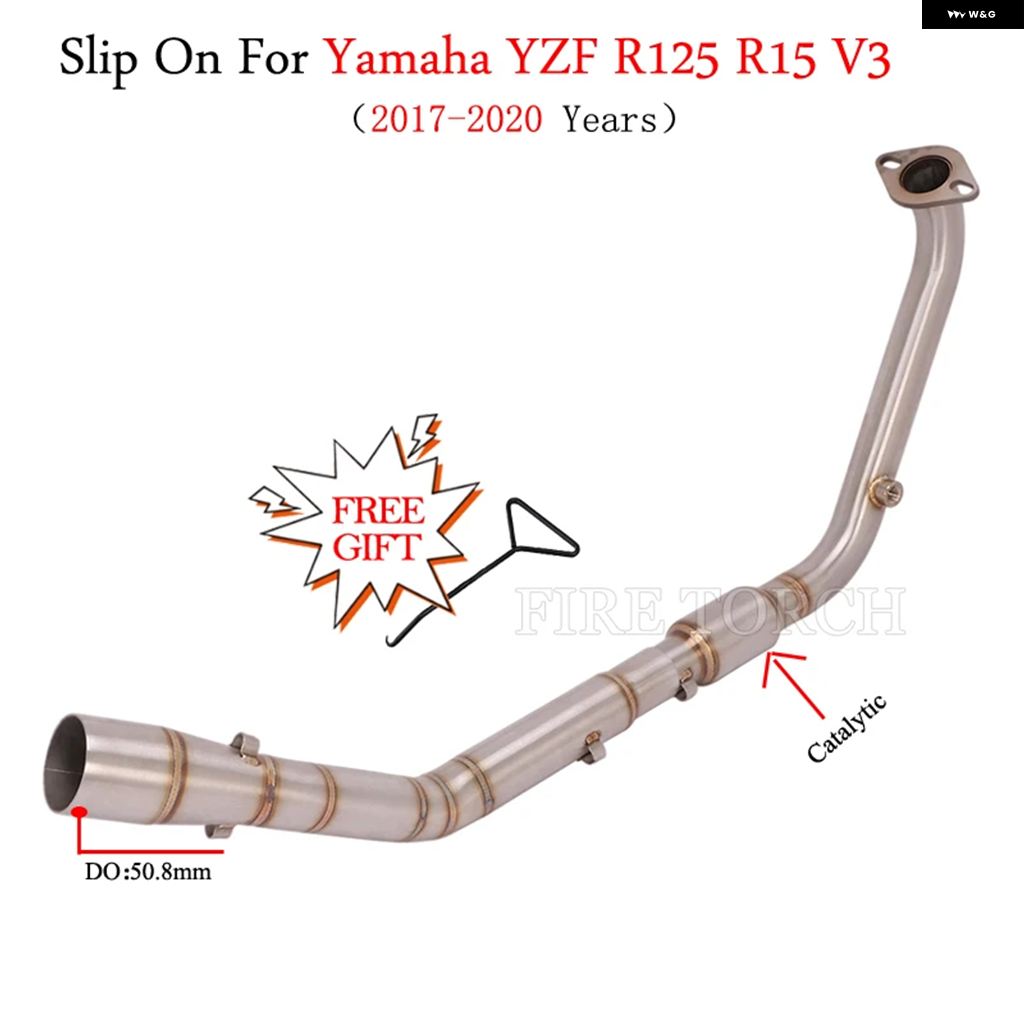 ブランド登録なし - 並行輸入品 ヤマハ 5 R125 V3 MT15 MT125 2020 - 2024 自動二輪車 排気ガス 取り合わせ 向こう正面繋がり 配管 えり巻き MOTO DB 殺害者
