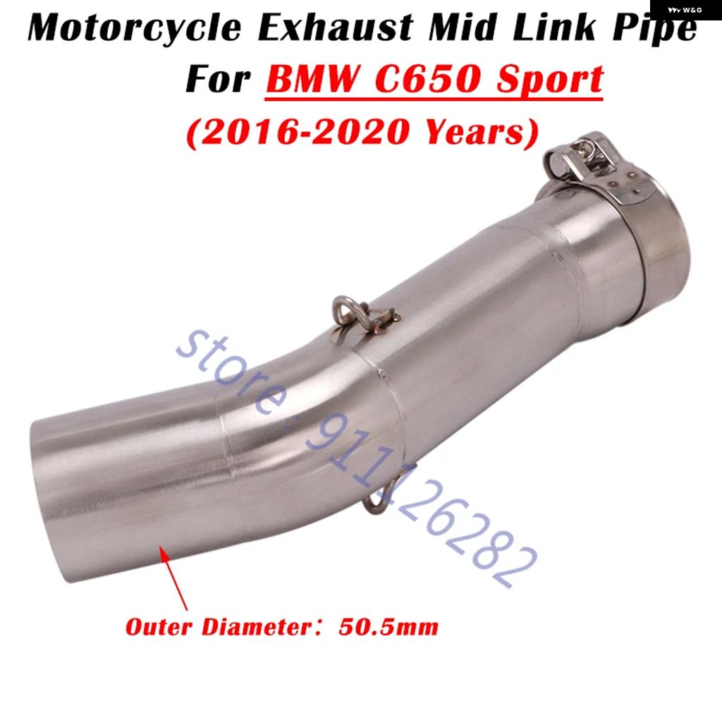 ブランド登録なし - 並行輸入品 BMW C650GT C 650 SPORT 2016 - 19 2020 スリップオンマフラー 自動二輪車 排気ガス口マフラーミドルリンク 配管 繋ぎ合わせる部