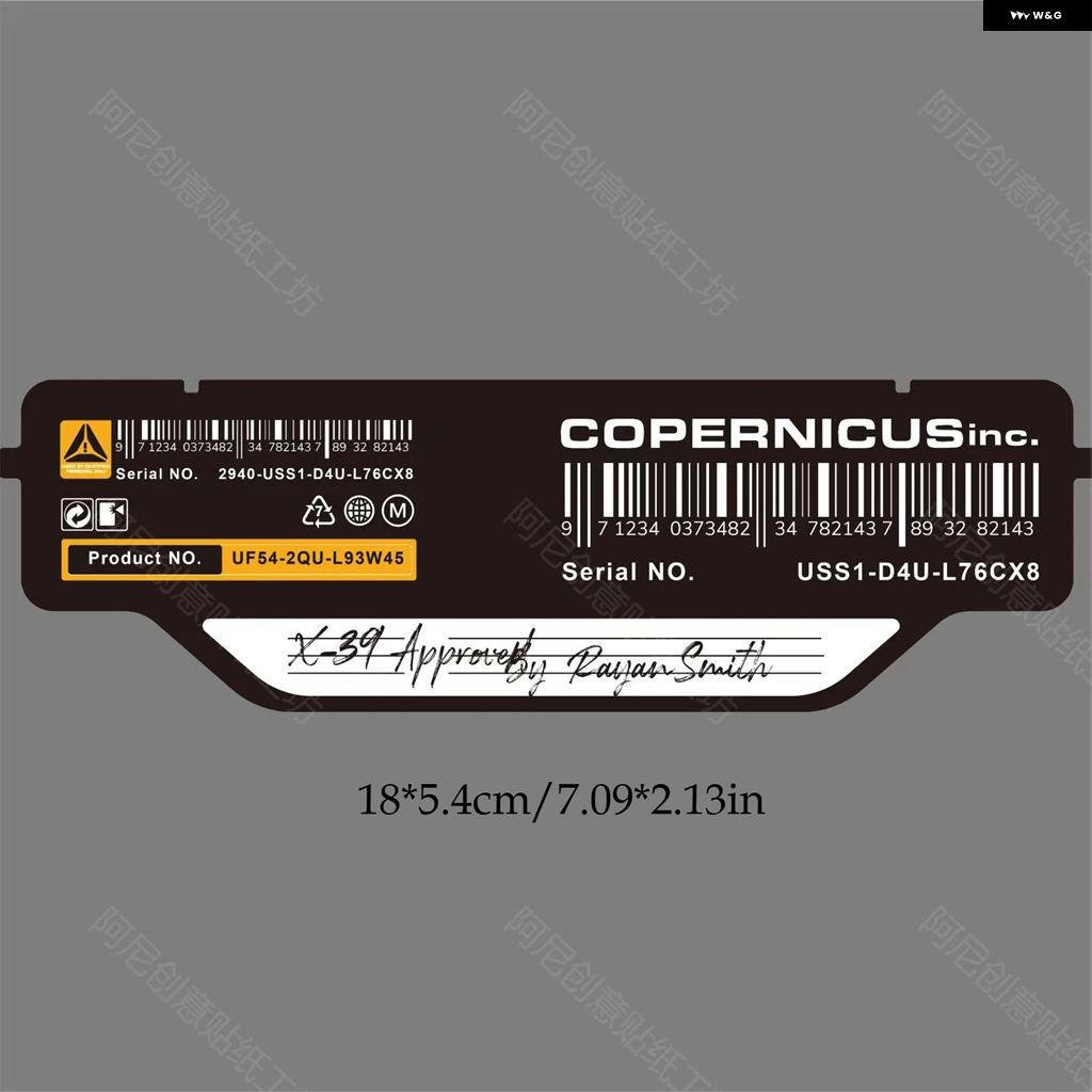 並行輸入品 反射カー ステッカー サイバーパンク メカニカル 英語 QR