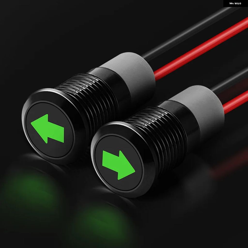 並行輸入品 12MM ダッシュボード インジケーター ライト 12V 車用 ウィンカー トラブルランプ ハイビーム 防水 ハザード灯 300MM ワイヤー | ブランド登録なし | 01