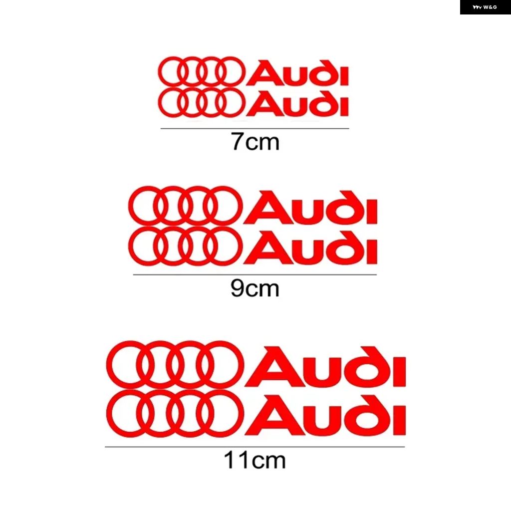 並行輸入品 アウディ A3 A4 A5 A6 A6L A7 A8 Q3 Q5 Q7 S3 カーホイールブレーキ キャリパー カバー デカール ビニールステッデコレーション 6個セット | ブランド登録なし | 01