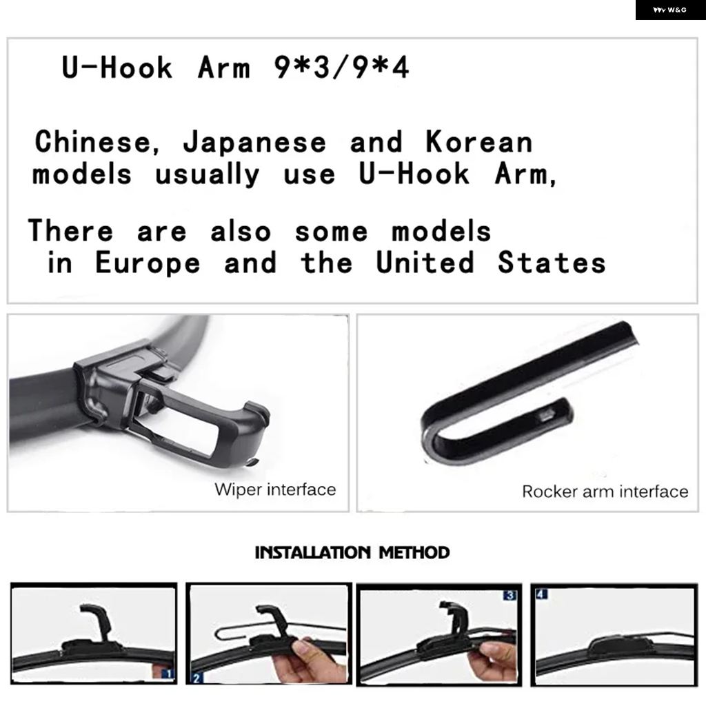 並行輸入品 車用 ダブル 層ゴム ワイパー ブレード用ハンドル インターフェース 画像に示されているように 本体ではなく 専用 2個 | ブランド登録なし | 05