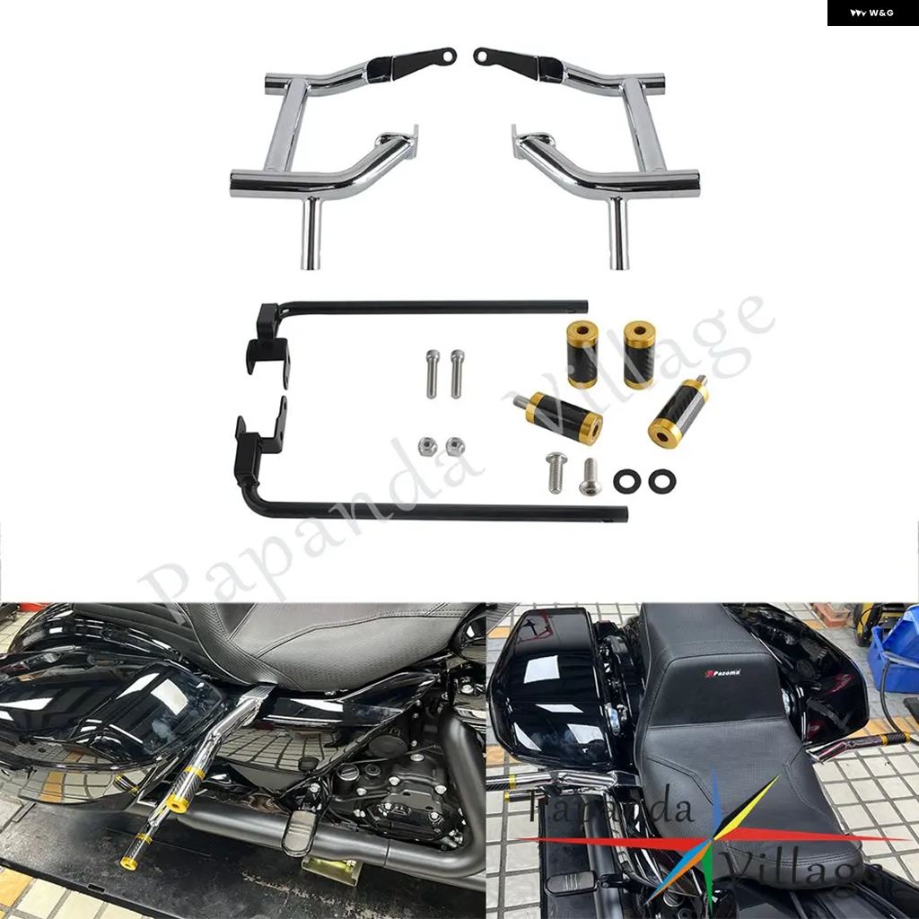 並行輸入品 ハーレー ストリート グライド ロードキング FLHXST FLHRXS FLHR オートバイ クラッシュ バー バンパー ガード サドル バッグ サポート プロテクター | ブランド登録なし | 05