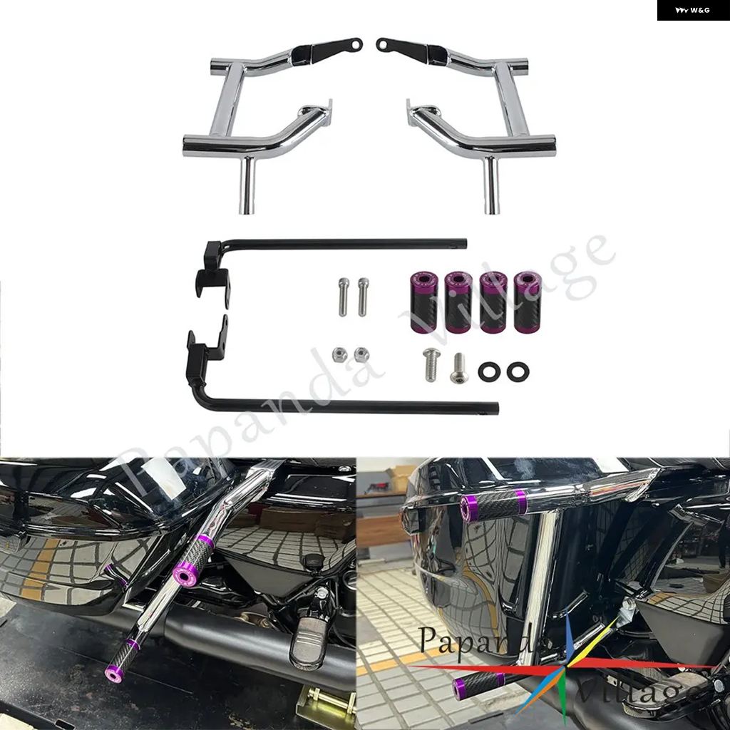 並行輸入品 ハーレー ストリート グライド ロードキング FLHXST FLHRXS FLHR オートバイ クラッシュ バー バンパー ガード サドル バッグ サポート プロテクター | ブランド登録なし | 07