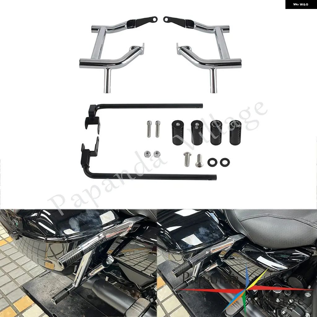 並行輸入品 ハーレー ストリート グライド ロードキング FLHXST FLHRXS FLHR オートバイ クラッシュ バー バンパー ガード サドル バッグ サポート プロテクター | ブランド登録なし | 02