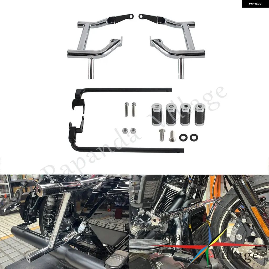 並行輸入品 ハーレー ストリート グライド ロードキング FLHXST FLHRXS FLHR オートバイ クラッシュ バー バンパー ガード サドル バッグ サポート プロテクター | ブランド登録なし | 04