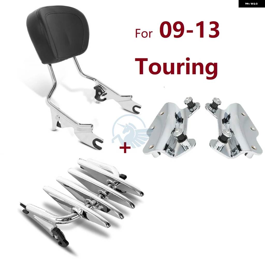 並行輸入品 ラックバックレスト シーシーバー ハーレー ツーリング ロードキング エレクトラ ストリートグライド CVO ウルトラ F_1