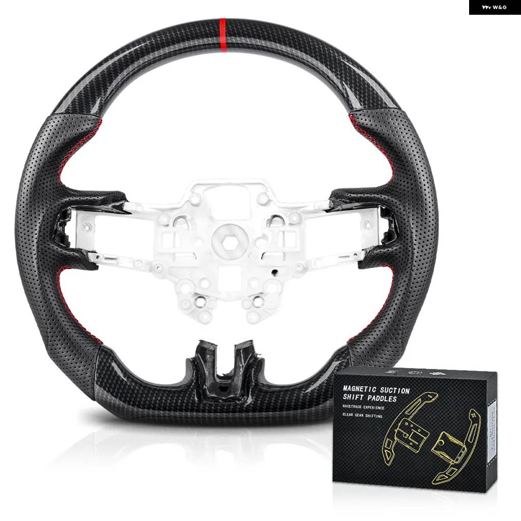 並行輸入品 フォード マスタング 2018 - 22 GT350 GT500 ハイドロディップ カーボンルック ステアリングホイール 車用の画像