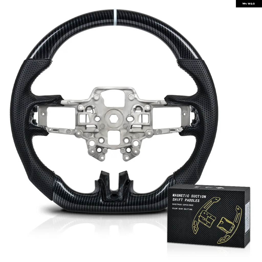 並行輸入品 フォード マスタング 2018 - 22 GT350 GT500 ハイドロディップ カーボンルック ステアリングホイール 車用の画像