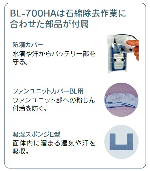 電動ファン付き呼吸用保護具 サカヰ式 BL-700HA-03 1個 充電池、充電器