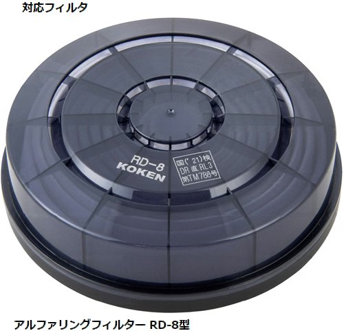 取替え式防じん(防塵)マスク サカヰ式 1180H型 1個 興研 防じん区分RL3