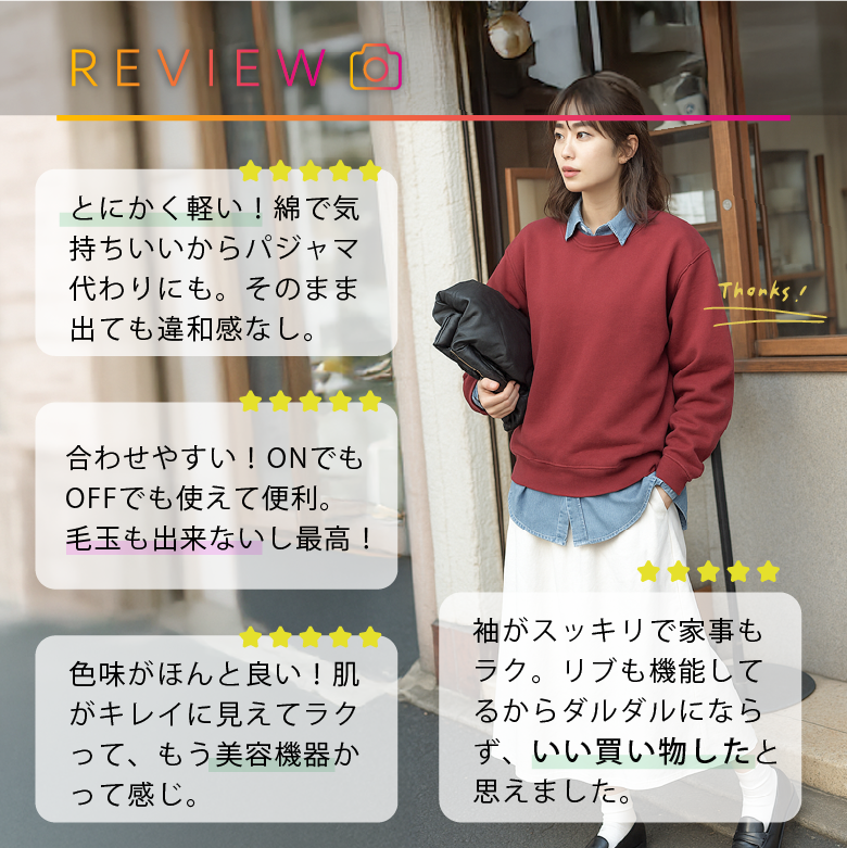 トレーナー メンズ 秋冬 レビュー