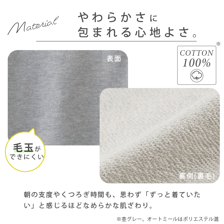 トレーナー メンズ 秋冬 素材