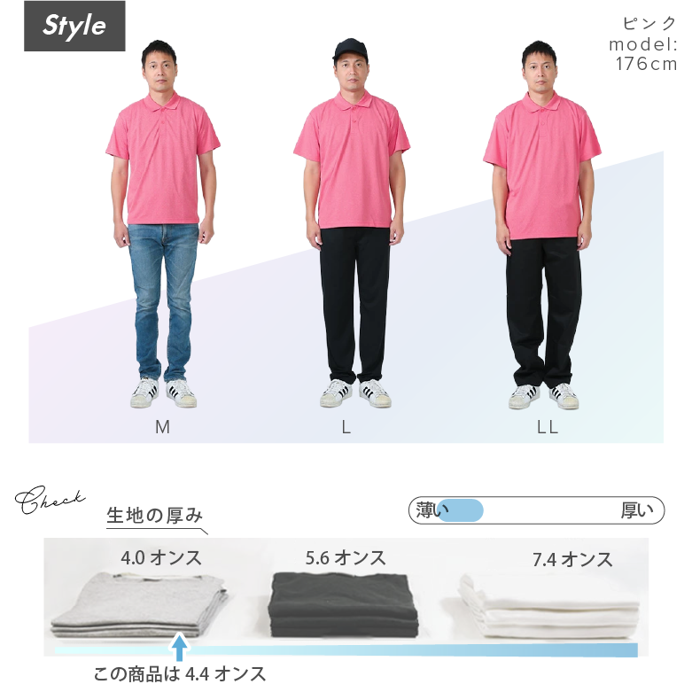 サイズ比較と厚さ