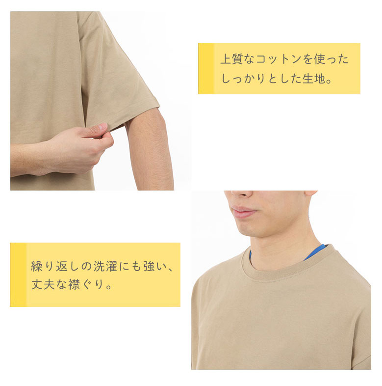 ビッグtシャツ メンズ 半袖 綿100％Tシャツ コットン100％ ワイド ｔシャツ おしゃれ シンプル クルーネック 厚手 透けない ルームウェア 大きいサイズ 5508｜rtm-select｜10