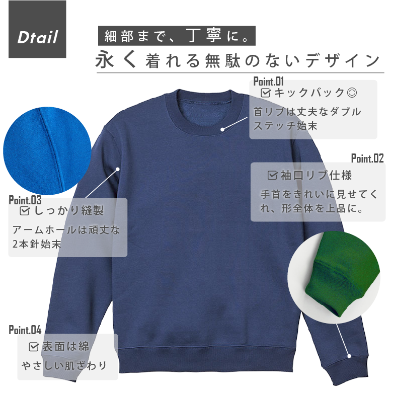 トレーナー ディティール