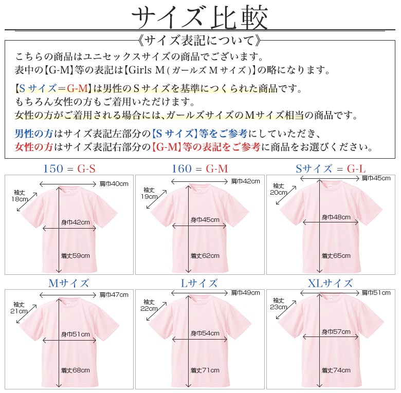 ドライ　パーカー サイズ比較
