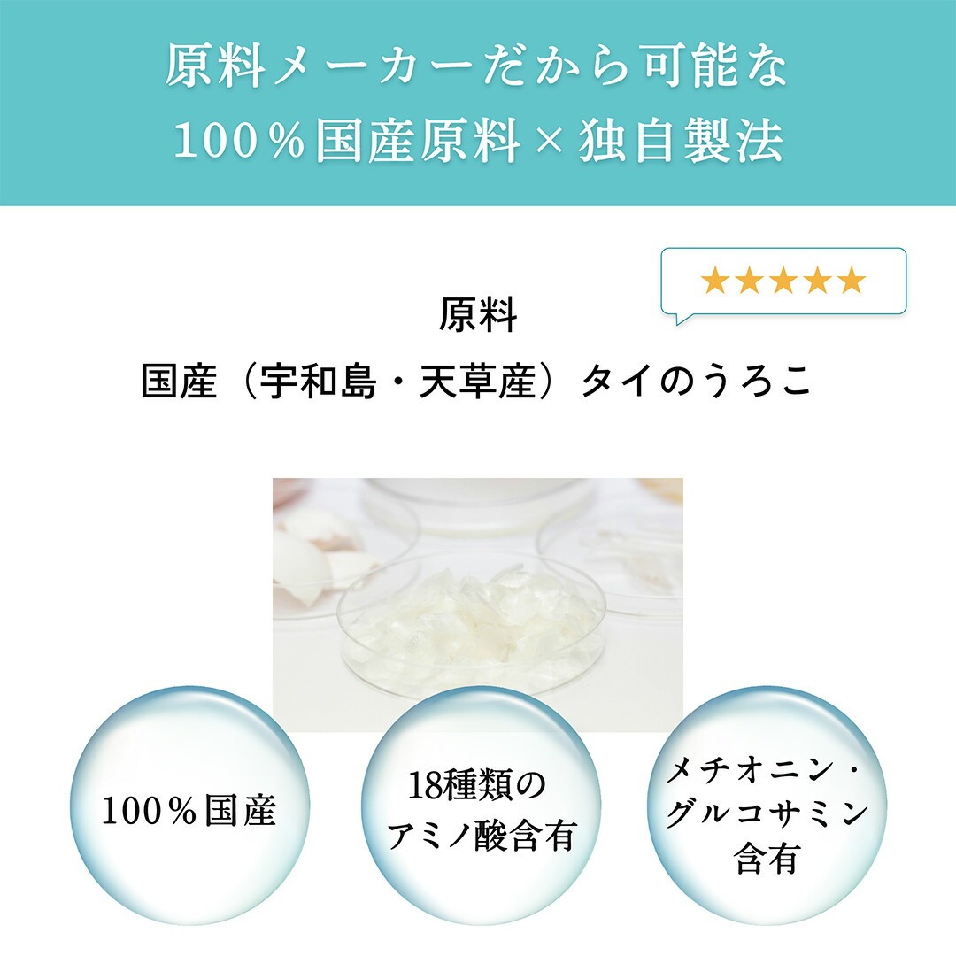 メーカーだからできる100％国産原料×独自製法