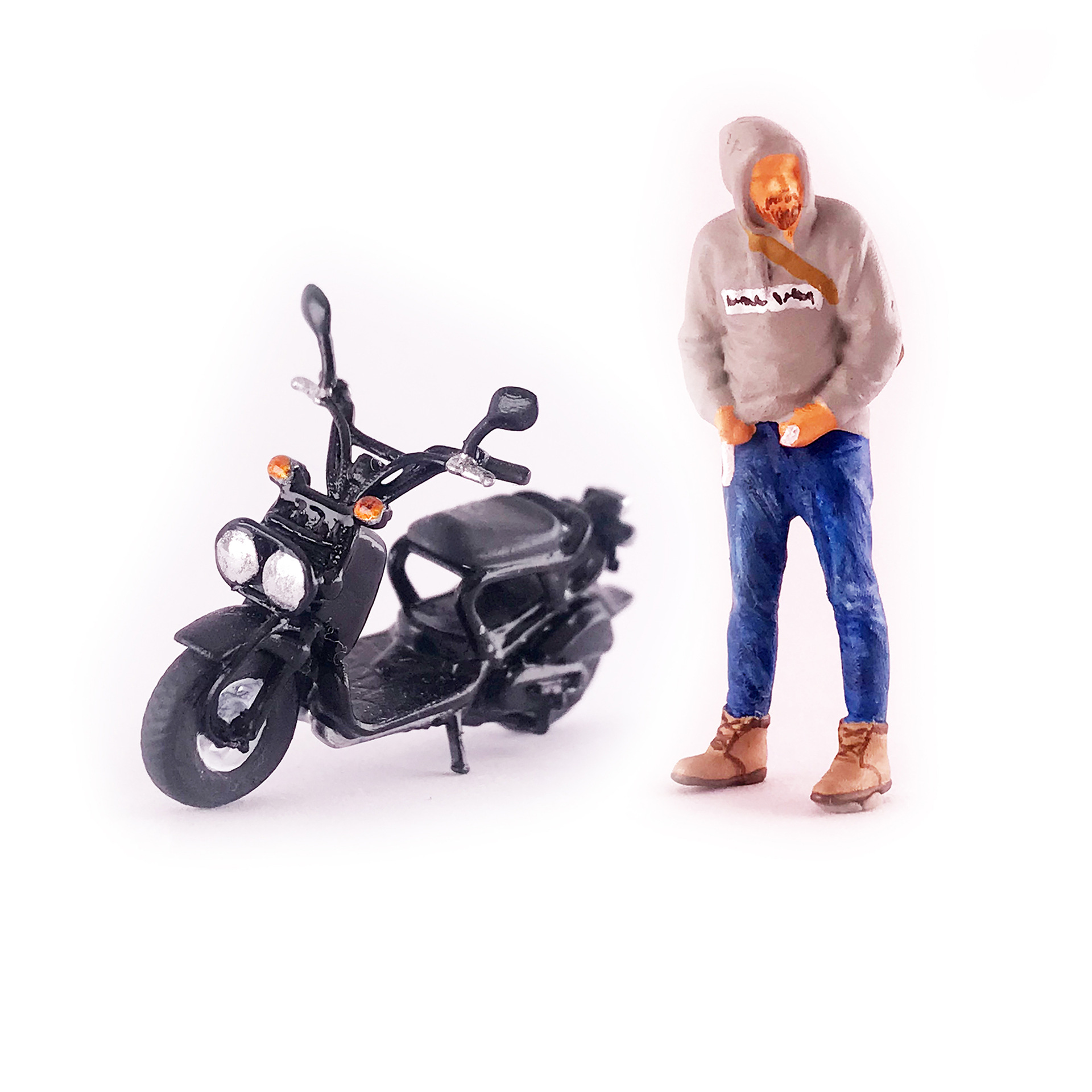 大人気！ミニチュアフィギュア 1:64スケール バイクライダー 2個