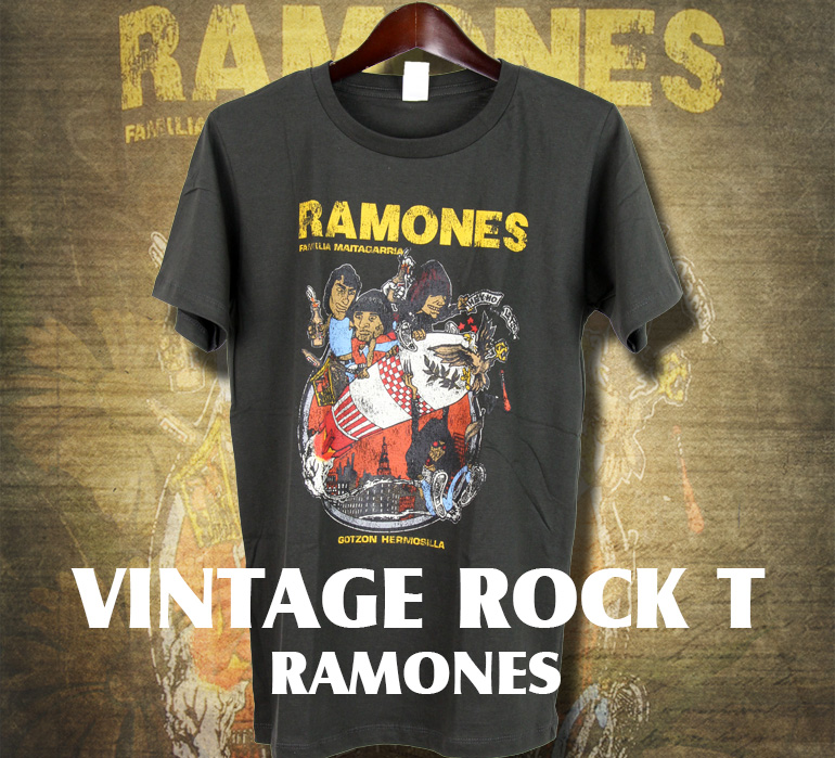 ヴィンテージロックtシャツ バンドtシャツ パンク Ramones ラモーンズ Mサイズ Lサイズ 黒色 格安