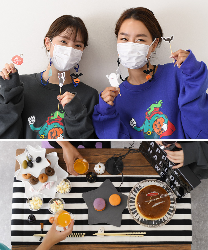 ハロウィン かぼちゃ コウモリ マスクストラップ マスクチェーン