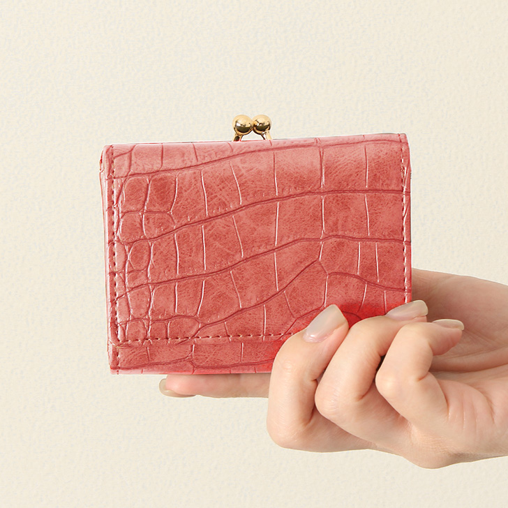 ミニ財布 レディース 三つ折り財布 がま口 使いやすい 小さめ 上品 コンパクト 大容量 おしゃれ ...