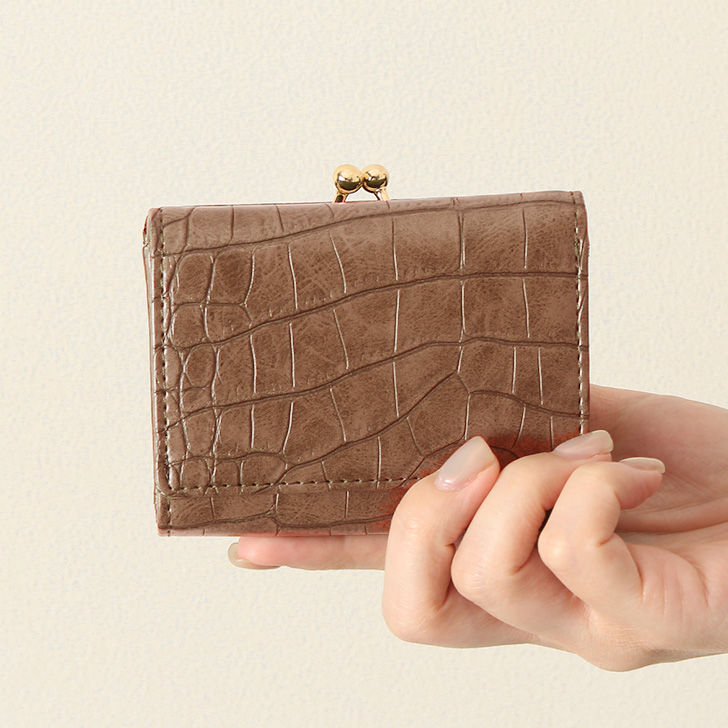 ミニ財布 レディース 三つ折り財布 がま口 使いやすい 小さめ 上品 コンパクト 大容量 おしゃれ ...