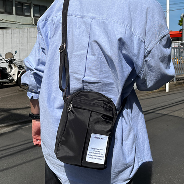 REAL STYLE ミニショルダーバッグ レディース メンズ 縦型 ショルダー