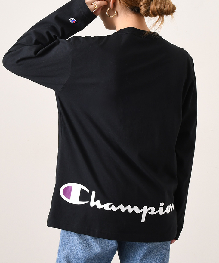 tシャツ チャンピオン  LONG SLEEVE T-SHIRT_ レディース 楽天市場】Champion チャンピオン 長袖 Tシャツ ロンT