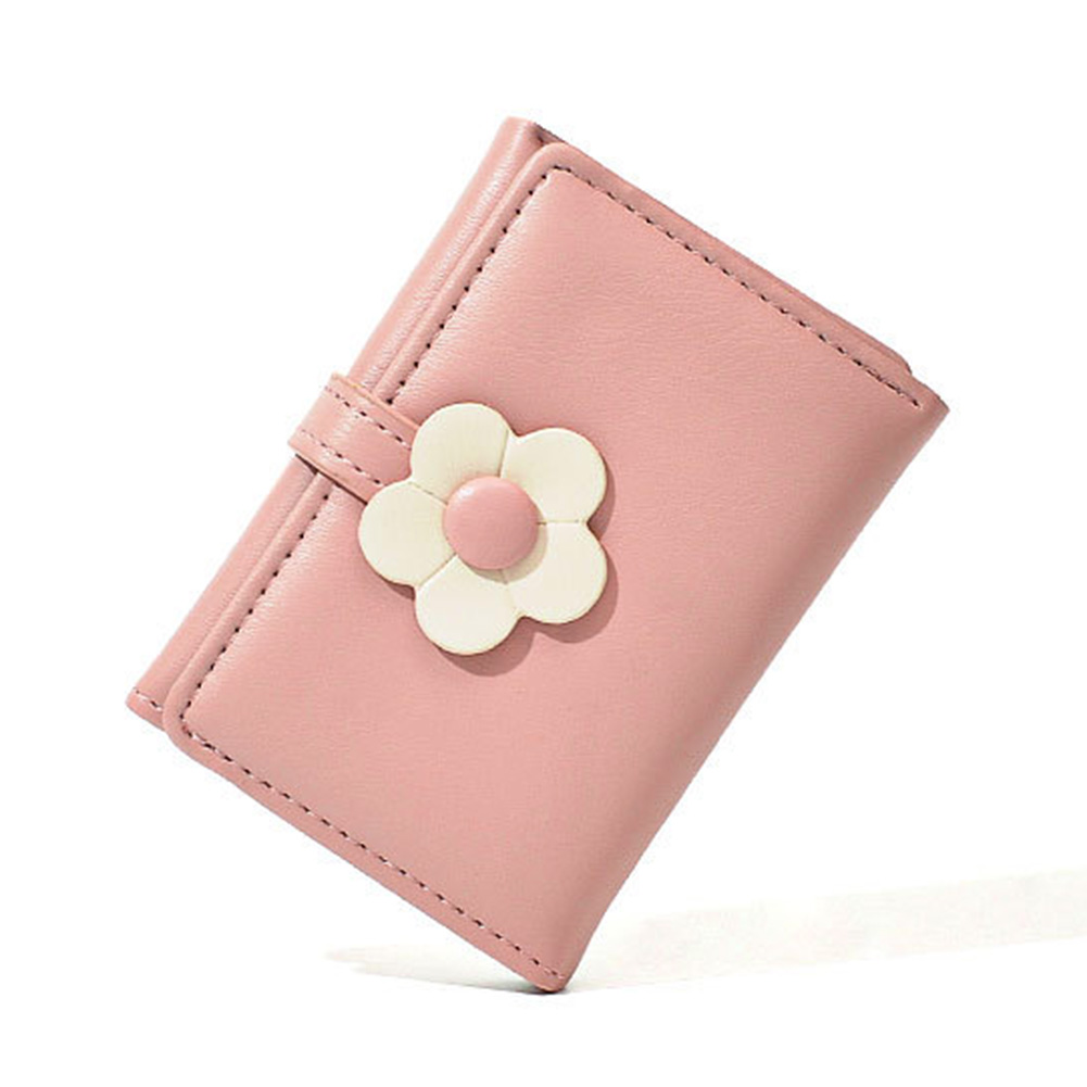 ミニ財布 レディース カードケース 三つ折り コンパクト フラワー 花 ミニウォレット 小さめ ベルト付き 札入れ 使いやすい