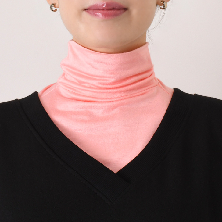 ネックカバー 春 夏 薄手 綿混 ハイネック UVケア 日焼け防止 首のシワ隠し 首カバー 汗じみ防止 首だけ ネックウォーマー タートルネック おしゃれ 温活 防寒 | REAL STYLE（ファッション） | 04