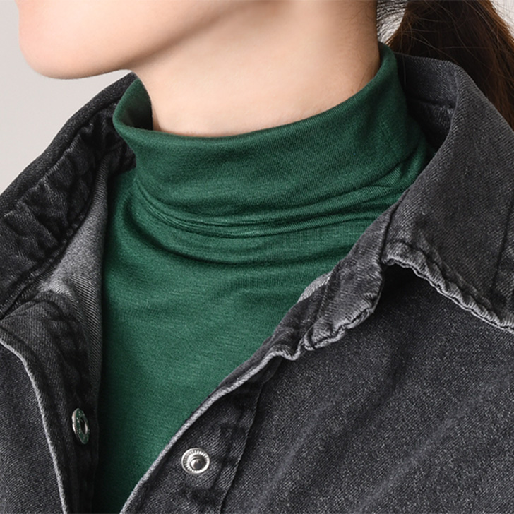 ネックカバー 春 夏 薄手 綿混 ハイネック UVケア 日焼け防止 首のシワ隠し 首カバー 汗じみ防止 首だけ ネックウォーマー タートルネック おしゃれ 温活 防寒 | REAL STYLE（ファッション） | 05