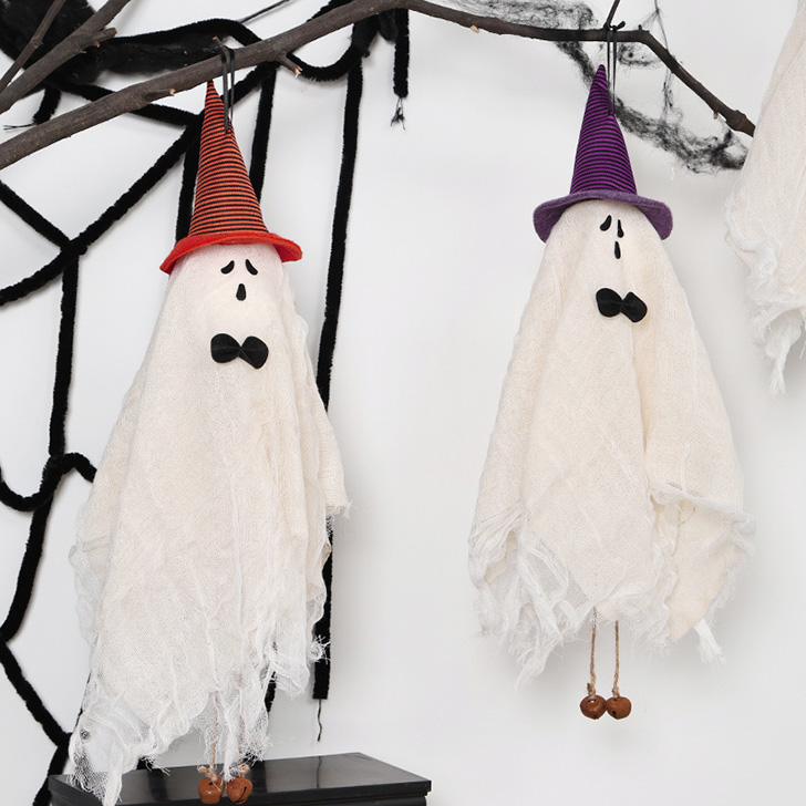ハロウィン お化け オーナメント 装飾品 オーナメント ホームパーティー 飾り ハロウィン 壁飾り 吊り下げ 5個 LED 電飾 おばけ お化け 飾り
