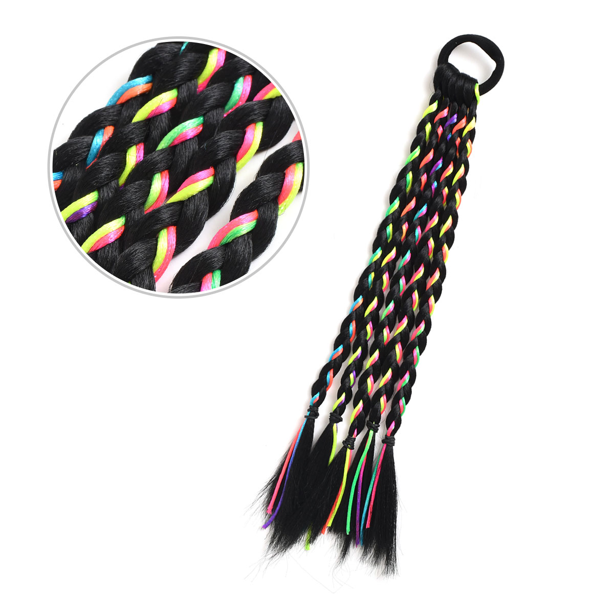 REAL STYLE 三つ編み エクステ ゴム ヘアティンセル ロング ワンタッチ