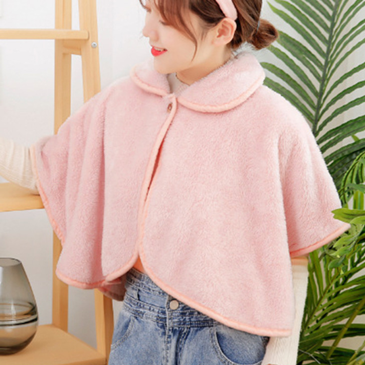 REAL STYLE 肩当て 寝具 ポンチョ レディース 冬 防寒 ボア あったか