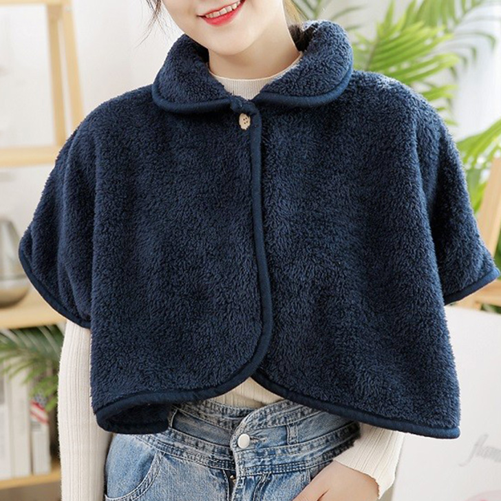 REAL STYLE 肩当て 寝具 ポンチョ レディース 冬 防寒 ボア あったか