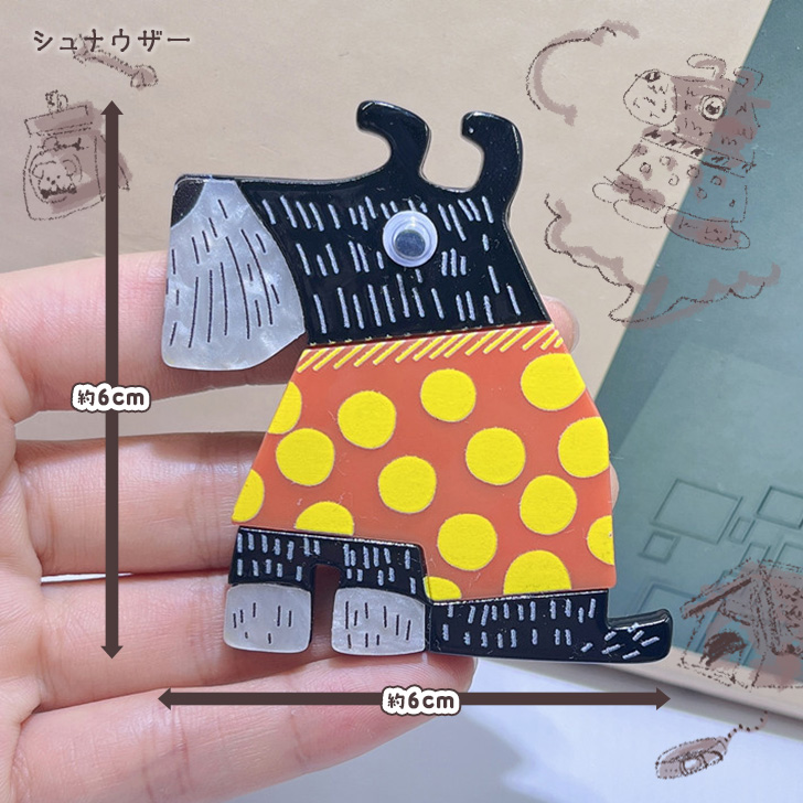 REAL STYLE ブローチ ピン 犬 ドッグ アクセサリー ジュエリー バッジ