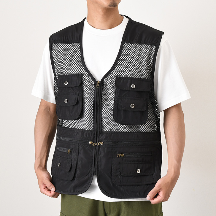 STATUS フィッシングベスト Lサイズ STATUS フィッシングベスト Lサイズ 大きいサイズ 多機能ベスト