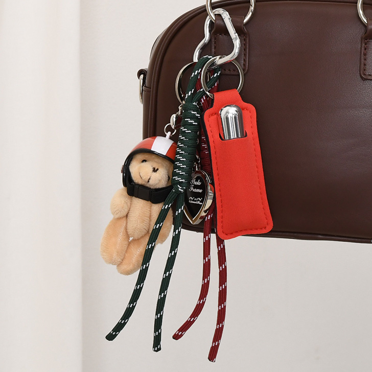 REAL STYLE バッグチャーム リップケース パラコードストラップ バッグ