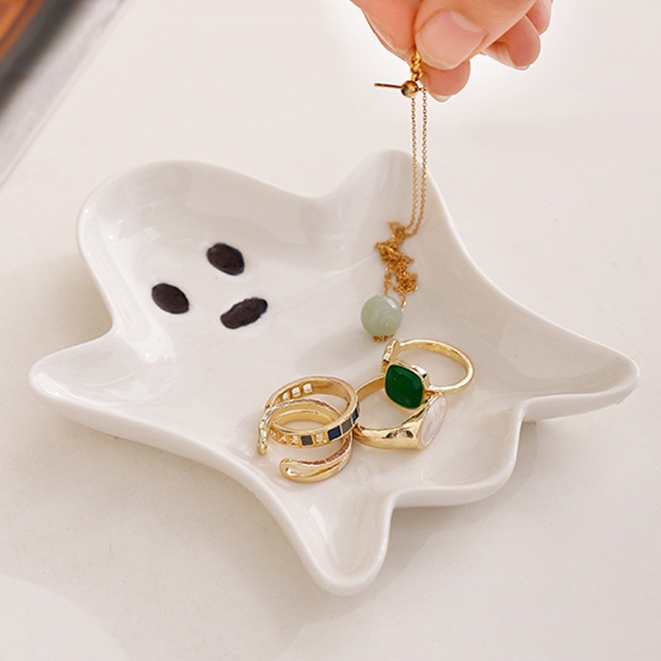 ハロウィン 飾り 2026 アクセサリートレイ トレー おばけ オバケ 陶器