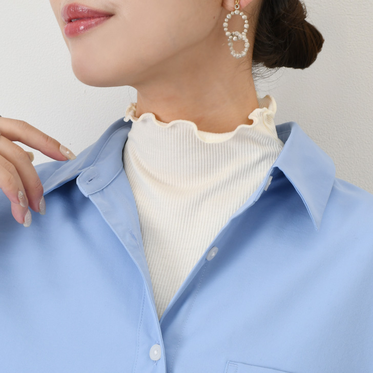 REAL STYLE つけ襟 ハイネック 日焼け防止 首のシワ隠し スタンド