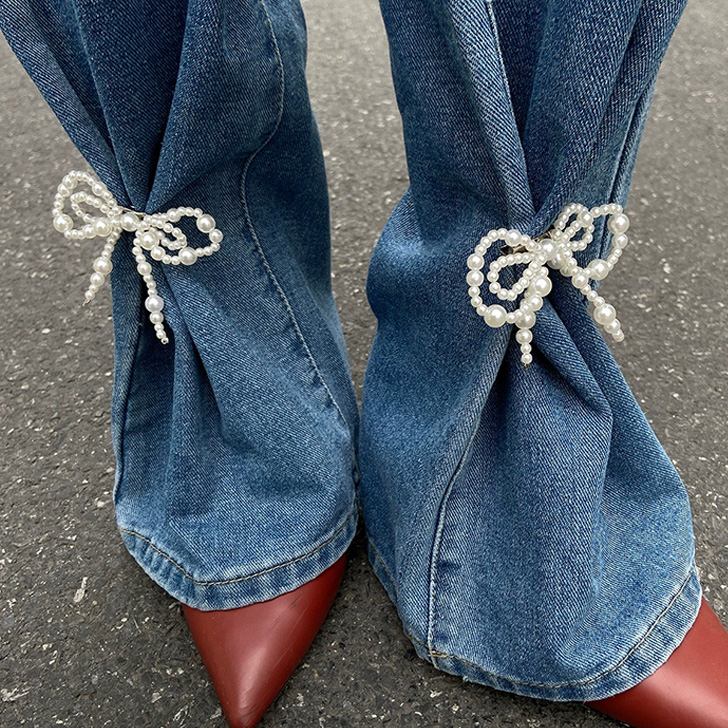 REAL STYLE ピンブローチ 2個セット フェイクパール リボン